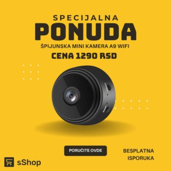 Špijunska Mini Kamera A9 WiFI HD 1080p