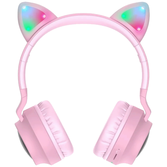 hoco. Bežične stereo slušalice, Bluetooth v5.0, 300mAh - W27 Cat Ear Pink - Image 2